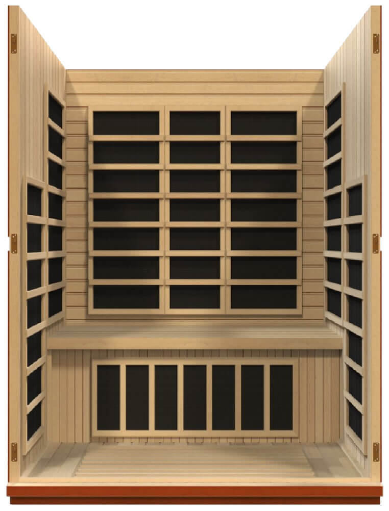 Dynamic Saunas Bellagio Edition DYN-6306-02 Low EMF Far Infrared 3 Person Sauna