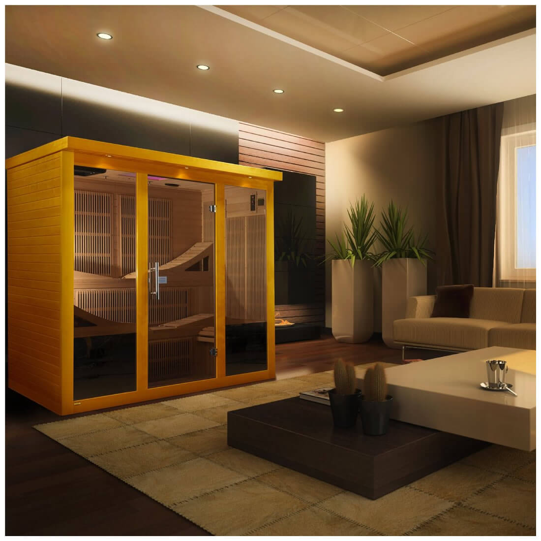 Dynamic Saunas DYN-6996-01 Ultra Low EMF Far Infrared 6-Person Sauna