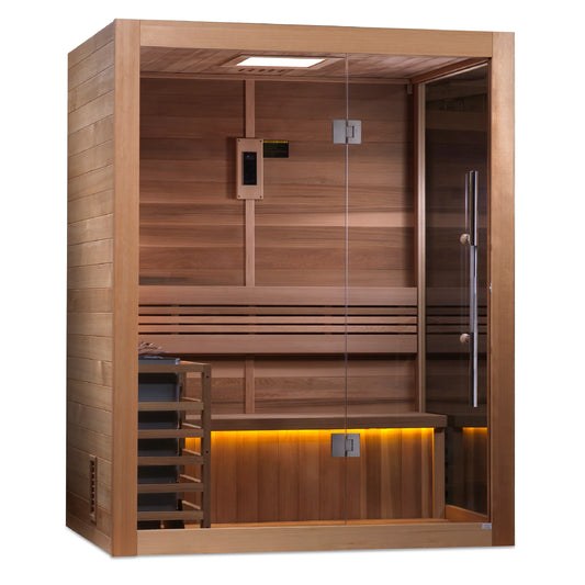 Golden Designs Hanko Edition Traditional Indoor 2-3 Person Red Cedar Sauna GDI-7202-01
