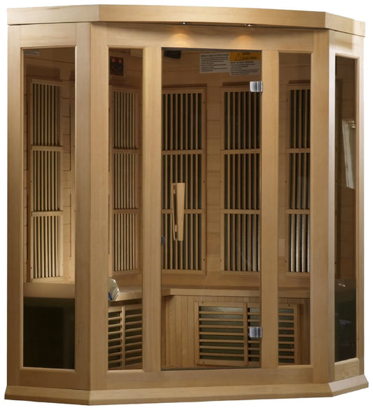 Maxxus MX-K356-01 Near Zero EMF FAR Infrared Canadian Hemlock 3 Person Sauna